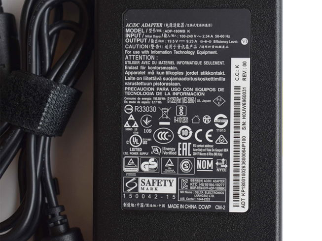 ACER 180W 19.5V 9.23A zasilacze do laptopów Zamiennik dla Acer Predator 15 G9-591-74KN