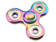 Rainbow EDC Fidget Triangle Hand Spinner Metal ADHD Autism Focus Finger Toys  